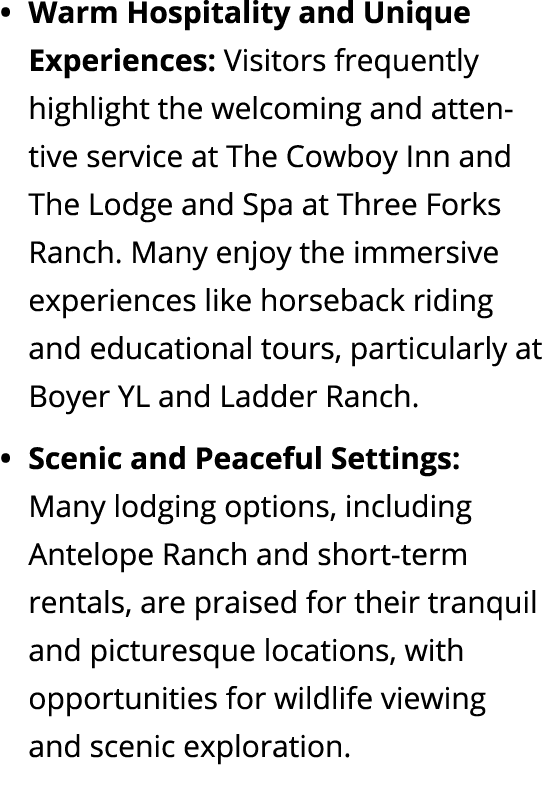 • Warm Hospitality and Unique Experiences: Visitors frequently highlight the welcoming and atten tive service at The ...