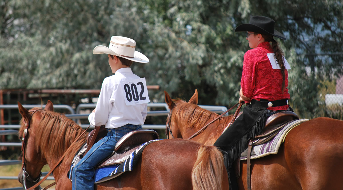 Kids on Horseback at Carbon County Fair and Rodeo
